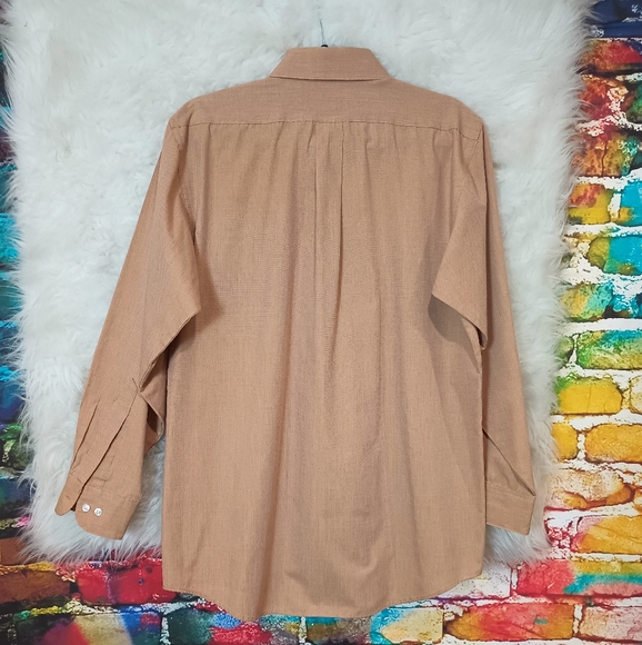 Van Heusen Beige Tan Long Sleeve Button Down Shirt Size 15.5 32/33 - Picture 2 of 8